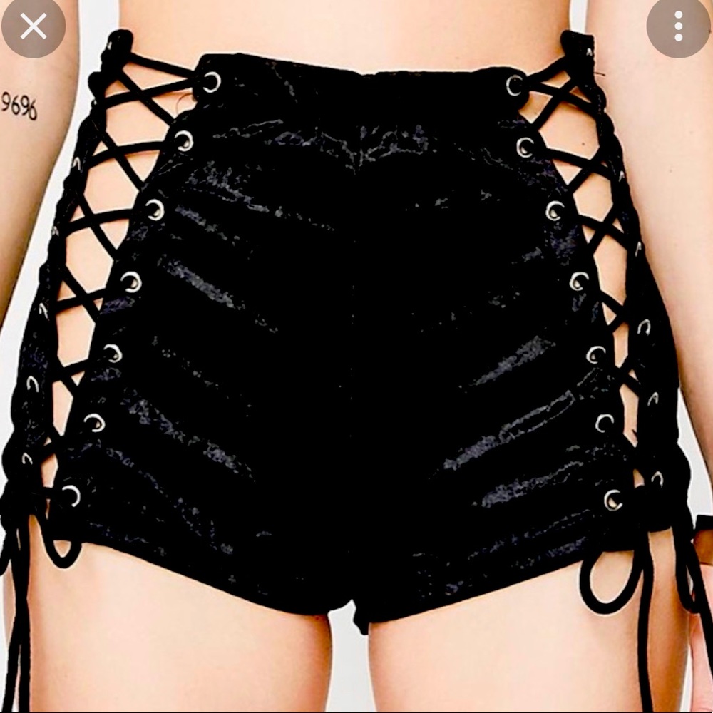 Current mood velvet crushin shorts